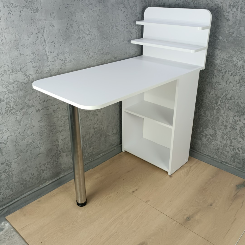 Стіл манікюрний MS-2D+ Білий розкладний